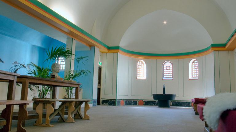 De boogzaal is een mooie ruimte voor een personeelsfeest bij feestlocatie Archeon in Alphen aan den Rijn.